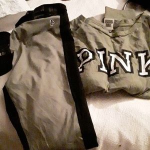 Pink outfits pair Nike shoes size 14 have black pi